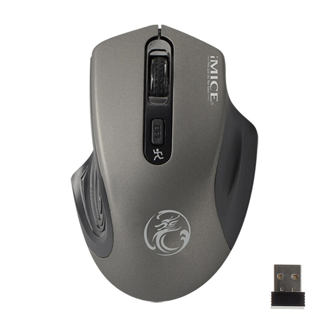 Компьютерная мышь игровая беспроводная игровая тихая iMice G-1800 Grey - изображение 2