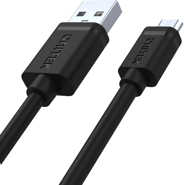 Kabel Unitek microUSB-USB 2.0 2 m Czarny (Y-C455GBK) - obraz 2