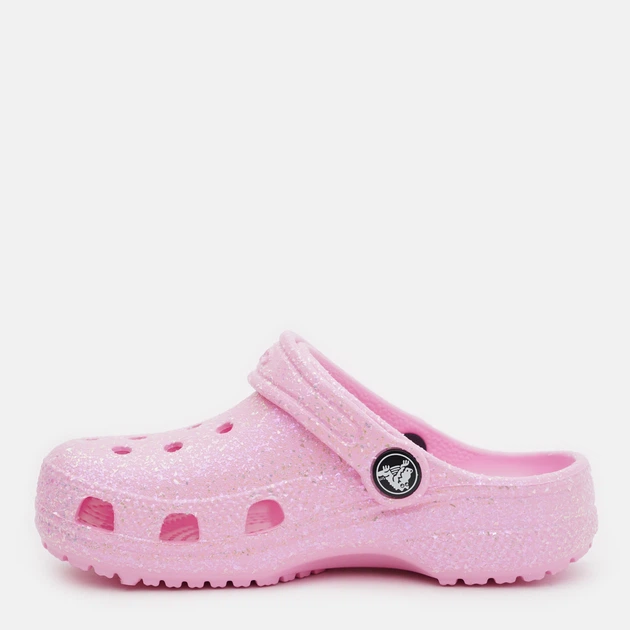 Chodaki dziecięce dla dziewczynki z ozdobami Crocs Classic Glitter Clog K 206993-6S0-J2 33-34 Jasnoróżowe (196265217151) - obraz 3