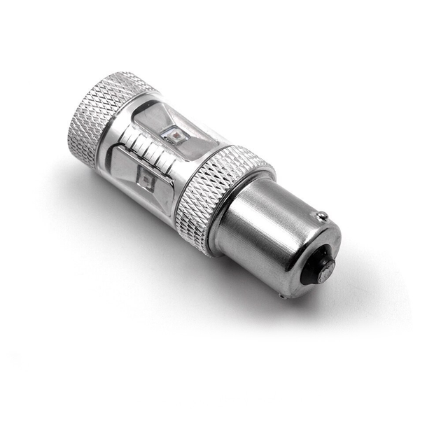 Светодиодная лампа Жёлтые повороты в красном фонаре Led 1156 BA15s P21W ...