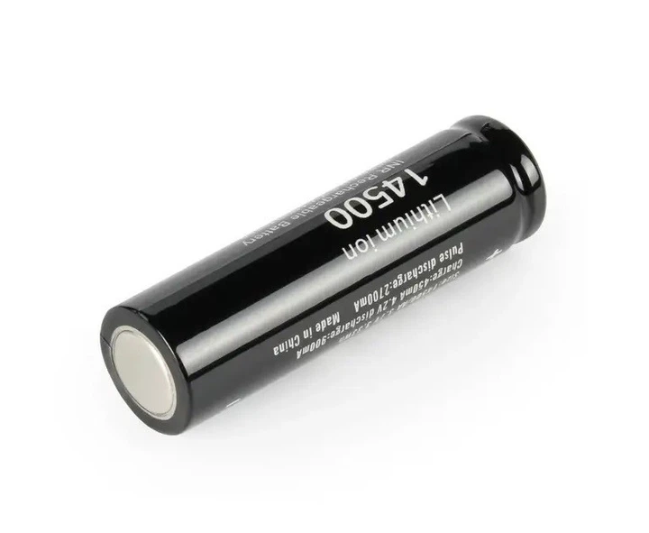 Акумулятор Soshine 14500 (AA) 3.7V 900mah LiIon з клемою - Фото 2 Акумулятор Soshine 14500 (AA) 3.7V 900mah LiIon з клемою - зображення 2