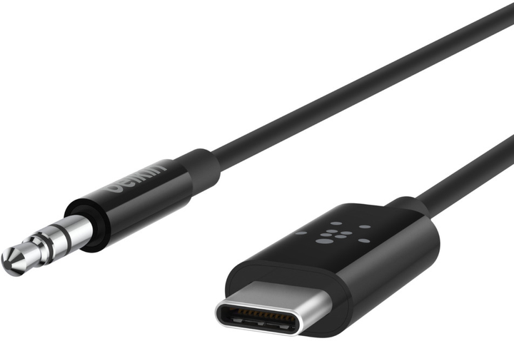 Kabel Belkin USB-C to 3.5 mm Audio Cable 1.8m Black (F7U079BT06-BLK) - obraz 1