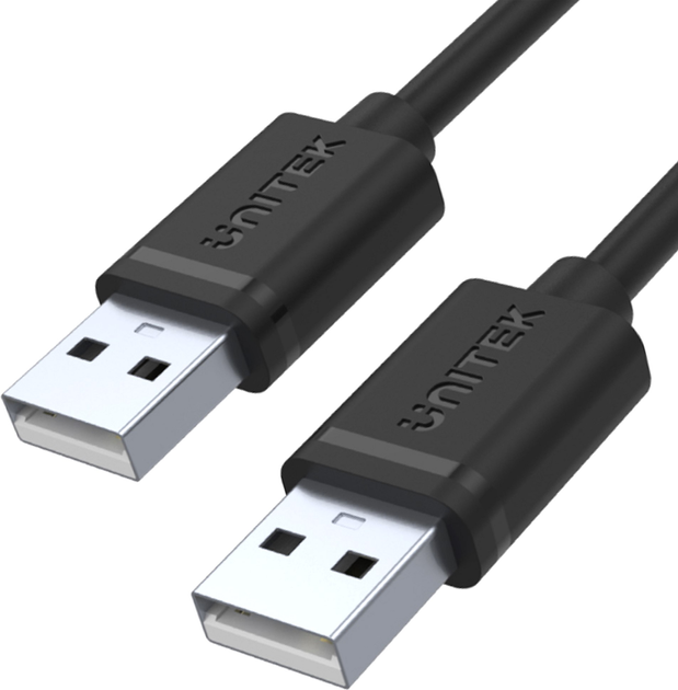 Kabel Unitek USB 2.0 AM-AM 1,5 m Czarny (Y-C442GBK) - obraz 1
