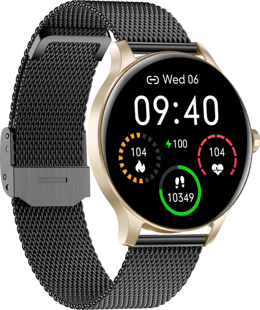 Smartwatch Garett Classy Steel Złoty/Czarny (5904238483800) - obraz 3