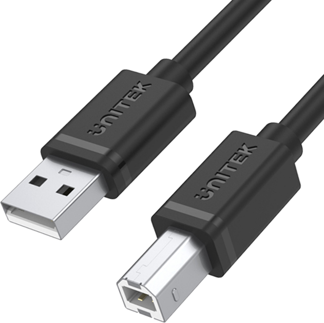 Kabel Unitek USB 2.0 AM-BM 2 m Czarny (Y-C4001GBK) - obraz 1
