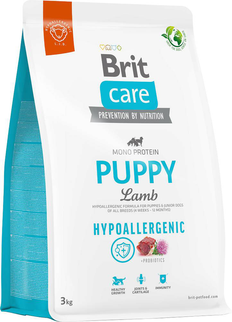 Сухий корм для цуценят Brit care dog hypoallergenic puppy lamb 3 кг (8595602558964) - зображення 1