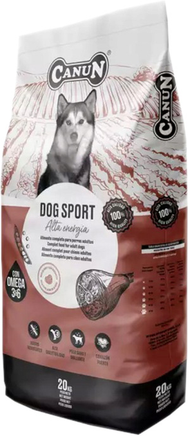 Karma dla psów energicznych i sportowych Canun dog sport 20 kg z wołowina 40% mięsa (8437006714518) - obraz 1