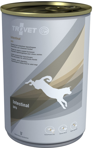 Mokra karma dla psów Trovet Dog DPD Intestinal Hypoallergenic 400 g z smakiem kaczki (8716811000109) - obraz 1