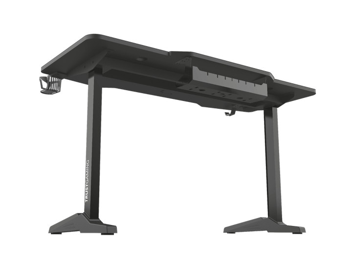 Компьютерный стол Trust GXT 1175 Imperius XL Gaming Desk, Black, 140 x 75 см, вся рабочая область стола покрыта ковриком для мыши, стальной каркас, высококачественная столешница, регулируемый упор для ног (23802) - Фото 6 Компьютерный стол Trust GXT 1175 Imperius XL Gaming Desk, Black, 140 x 75 см, вся рабочая область стола покрыта ковриком для мыши, стальной каркас, высококачественная столешница, регулируемый упор для ног (23802) - изображение 6