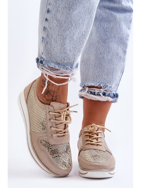 Sneakersy damskie S.Barski AL22246 37 Złote (5905677431322) - obraz 3