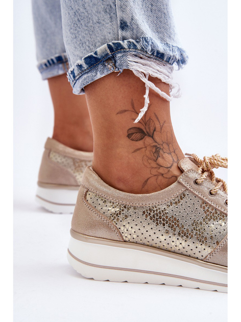 Sneakersy damskie S.Barski AL22246 38 Złote (5905677431339) - obraz 8