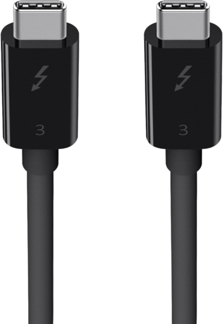 Кабель Belkin CAB Thunderbolt 3 C-C 40Gbps 0.8M Black (F2CD084BT0.8MBK) - зображення 1