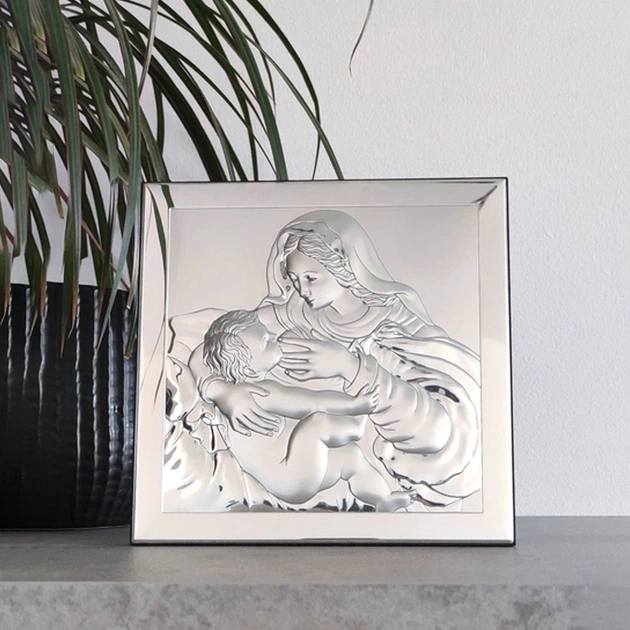 Серебряная икона Valenti Кормилица (8 x 8 см) Valentі 80002 3L - изображение 3