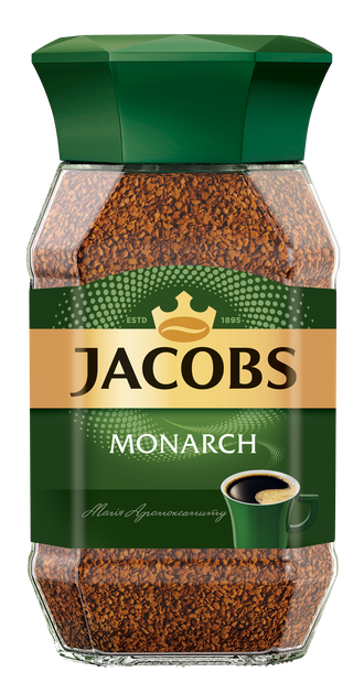 Кофе растворимый Jacobs Monarch, 190г , стекло - Фото 1 Кофе растворимый Jacobs Monarch, 190г , стекло - изображение 1