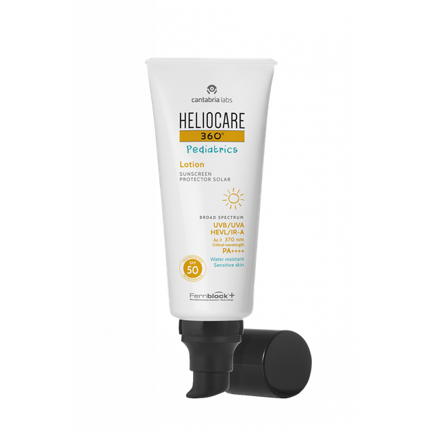 Дитячий сонцезахисний лосьйон CANTABRIA LABS SPF 50 HELIOCARE 360º Pediatrics Lotion Sunscreen 200 мл - Фото 2 Дитячий сонцезахисний лосьйон CANTABRIA LABS SPF 50 HELIOCARE 360º Pediatrics Lotion Sunscreen 200 мл - зображення 2