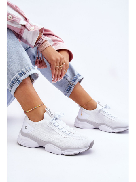 Sneakersy damskie z siatki na platformie do kostki wsuwane Big Star LL274A142 37 Białe (5900714637903) - obraz 6