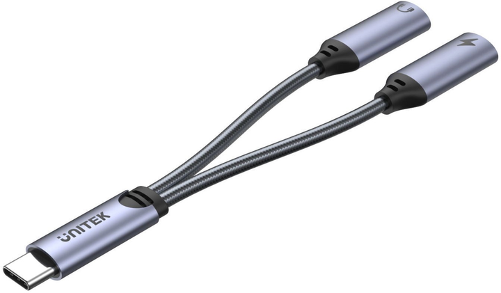 Adapter Unitek USB Typ-C na 2x port USB Typ-C Audio i 18W (M206A) - obraz 3