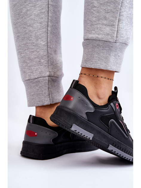 Tenisówki damskie z eko skóry do kostki Cross Jeans LL2R4012C 36 Czarne (8697319464412) - obraz 5
