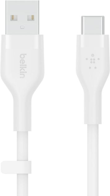 Kabel Belkin USB-A - USB-C Silikonowy 2 m Biały (CAB008BT2MWH) - obraz 2