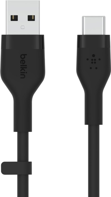 Kabel Belkin USB-A - USB-C Silikonowy 3 m Czarny (CAB008BT3MBK) - obraz 2