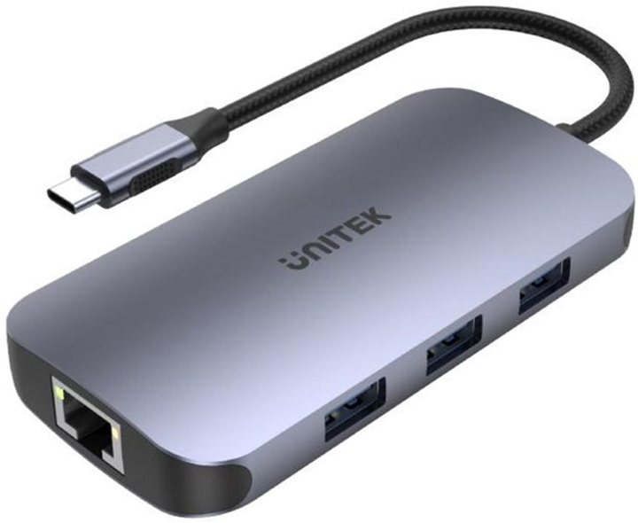 USB-хаб Unitek SuperSpeed 7-in-1 USB-C N9+ with HDMI 2.0 SD Reader and 100W Power Delivery (4894160047083) - зображення 1