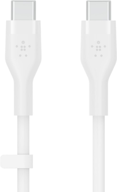 Kabel Belkin USB-C - USB-C 2.0 Silikonowy 2 m Biały (CAB009BT2MWH) - obraz 2