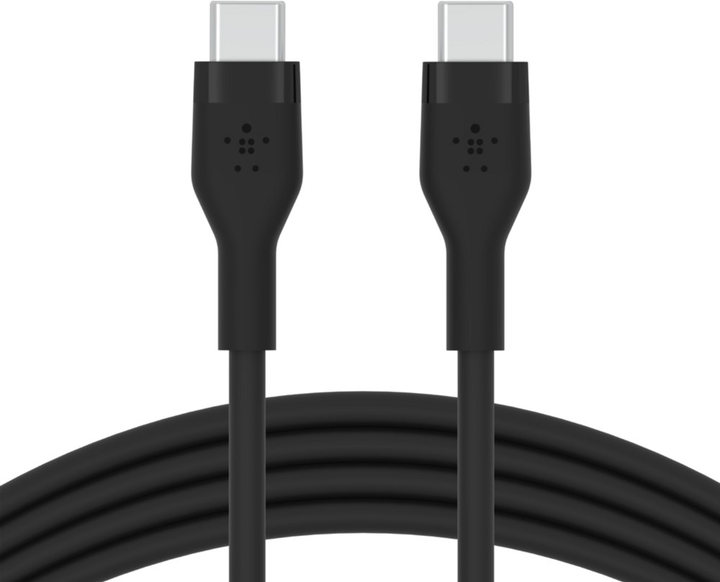 Kabel Belkin USB-C - USB-C 2.0 Silikonowy 3 m Czarny (CAB009BT3MBK) - obraz 1