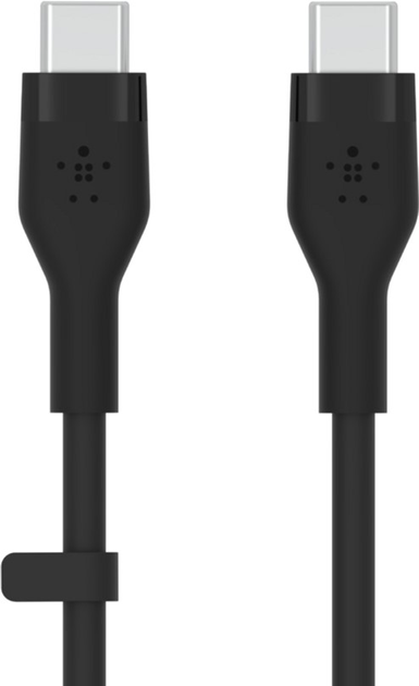 Kabel Belkin USB-C - USB-C 2.0 Silikonowy 3 m Czarny (CAB009BT3MBK) - obraz 2