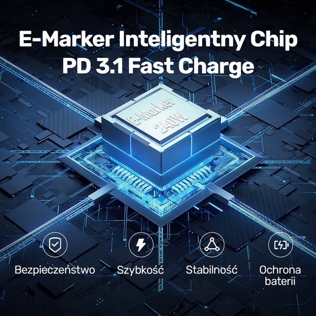 Кабель Unitek USB-C PD 240 Вт 2 м Black (C14110GY-2M) - зображення 4