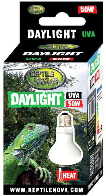 Нагревательная лампа дневного света Reptile Nova UVA Daylight 50 Вт ...