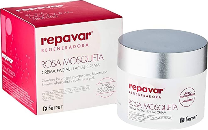 Krem do twarzy Repavar Regenerate Face Cream Rosehip Oil 50 ml (8470001817112) - obraz 1
