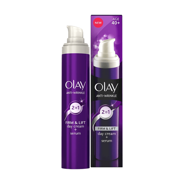 Krem-serum do twarzy Olay Anti Wrinkle Firm And Lift 2 in 1 Day Cream-Serum 50 ml (5410076331468) - obraz 1