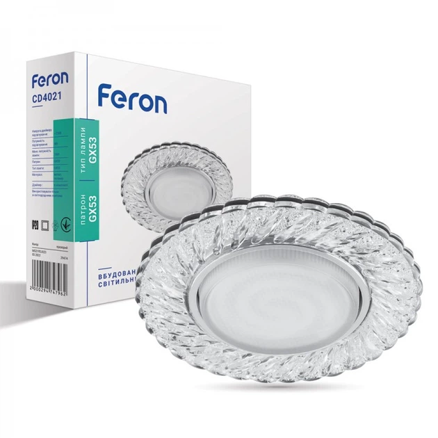 Врезной светильник с подсветкой Feron CD4021 GX53 - изображение 3