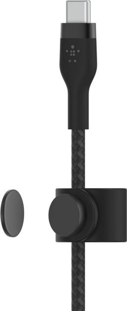 Kabel Belkin USB-C do USB-C 2.0 w oplocie silikonowym 3 m czarny (CAB011BT3MBK) - obraz 4