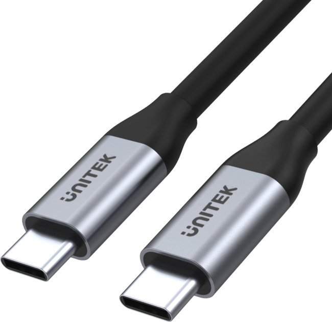 Kabel Unitek USB-C – USB-C4K 60 Hz 20 V/5 A 2 m Czarny (C14091ABK) - obraz 1