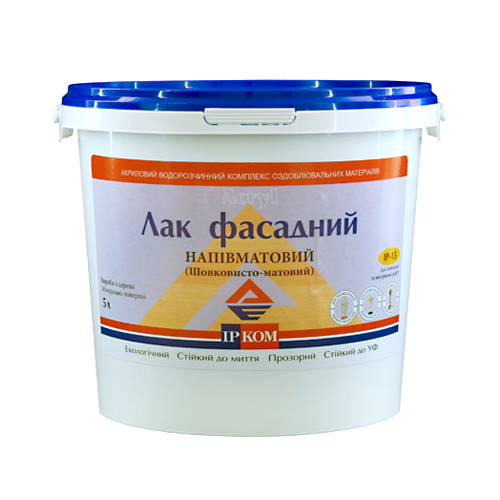 Лак фасадный Ирком ИР-15 шелковисто-матовый 1 л - изображение 2