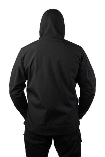 Тактична куртка SMILO soft shell L black - изображение 2