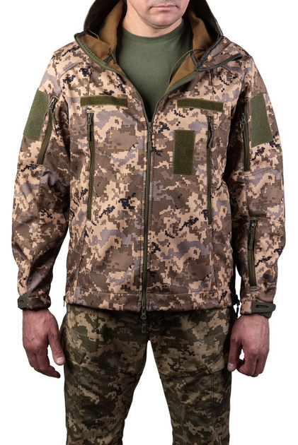 Тактична куртка SMILO soft shell L pixel - зображення 2
