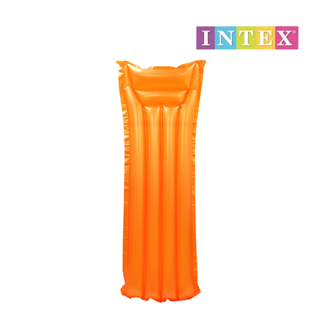 Надувной матрас Intex 59717 неон 3 цвета размером 183х69 см Оранжевый - Фото 1 Надувной матрас Intex 59717 неон 3 цвета размером 183х69 см Оранжевый - изображение 1