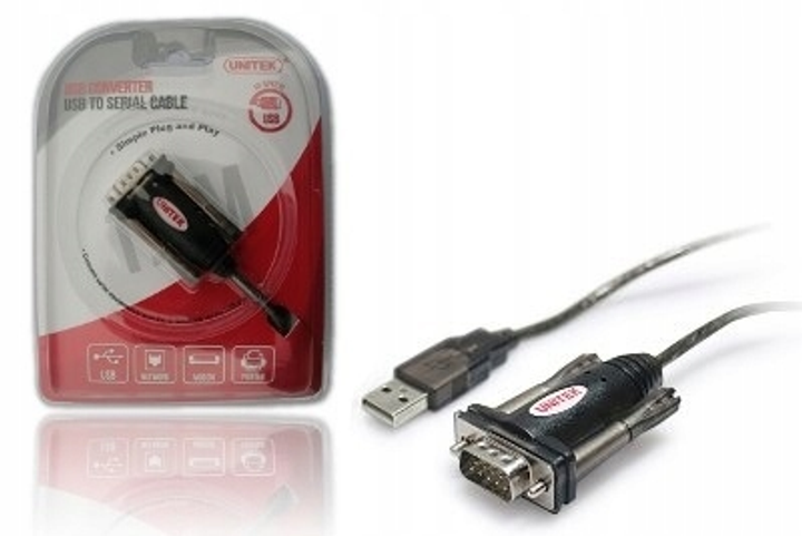 Кабель Unitek Y-105A USB 1 x RS-232 з адаптером DB9F/DB25M (4894160001399) - зображення 4