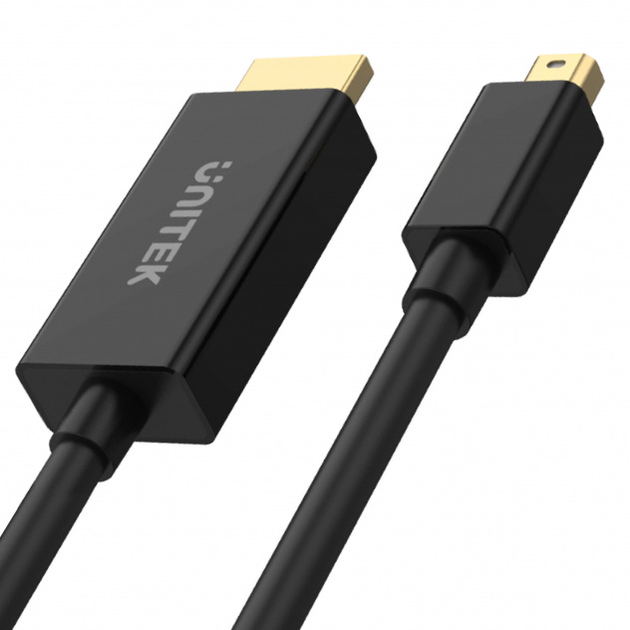 Адаптер Unitek mini DisplayPort для HDMI 4K 30Hz 2 м (4894160046833) - зображення 2