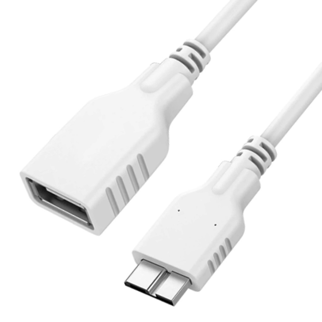Kabel Unitek USB 3.0-microUSB 0,2 m biały (Y-C453) - obraz 1