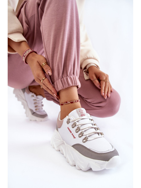 Sneakersy damskie Cross Jeans KK2R4071C 38 Białe (8697319352450) - obraz 4