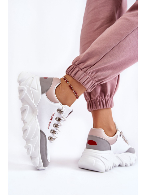 Sneakersy damskie Cross Jeans KK2R4071C 39 Białe (8697319352467) - obraz 7