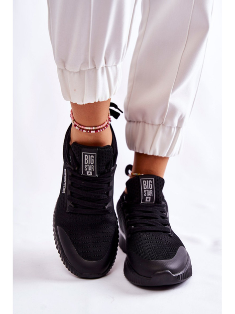 Buty sportowe damskie z siatki na platformie do kostki oddychające Big Star KK274063 41 Czarne (5900714535810) - obraz 8
