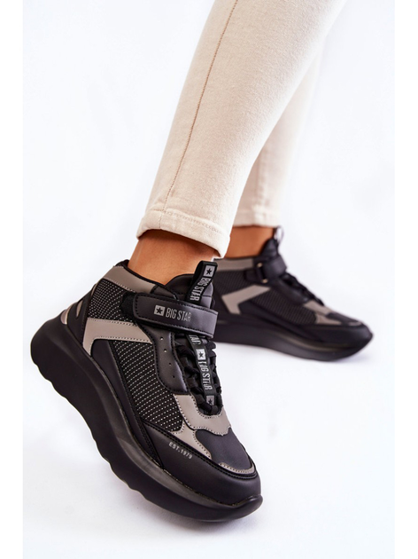 Sneakersy damskie na platformie Big Star KK274403 36 Czarne - obraz 6