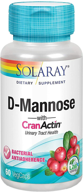 Suplement diety Solaray D-Manosa-Crananctin 60 kapsułek (76280117776) - obraz 1