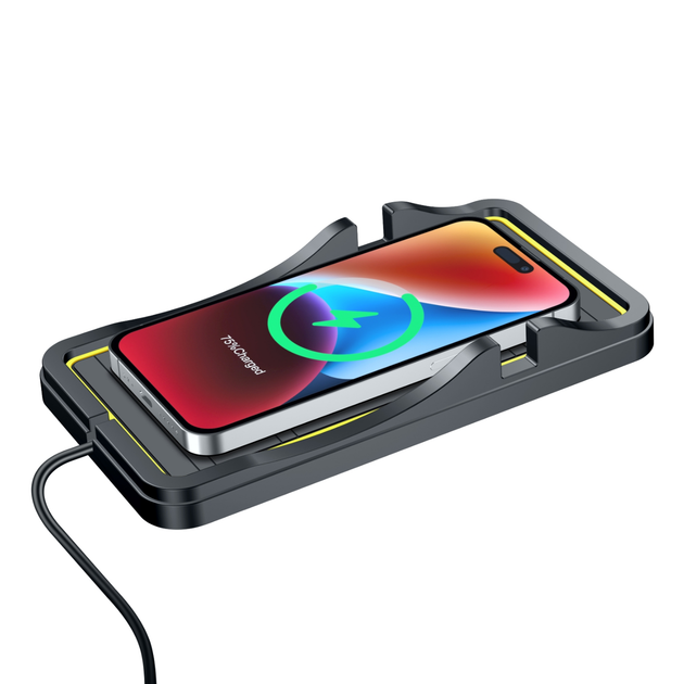 Автомобильная беспроводная зарядка в машину авто для apple айфона iphone самсунг samsung QINETIQ Anti Slip A7 15W с бортиками для телефона + адаптер в подарок - Фото 5 Автомобильная беспроводная зарядка в машину авто для apple айфона iphone самсунг samsung QINETIQ Anti Slip A7 15W с бортиками для телефона + адаптер в подарок - изображение 5
