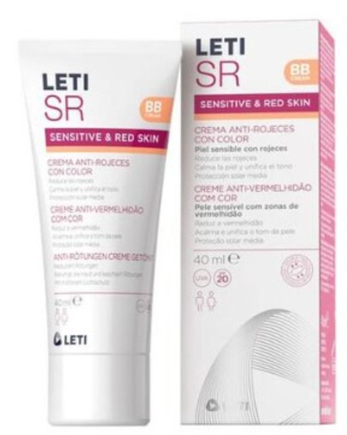 Krem do twarzy Leti Sr Sensitive y Red Skin Con Color 40 ml (8431166260441) - obraz 1