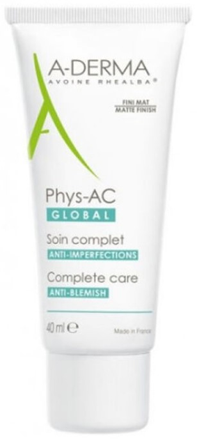 Krem do twarzy A-Derma Phys-AC Global Complete Anti-Blemish Care 40 ml (3282770105865) - obraz 1